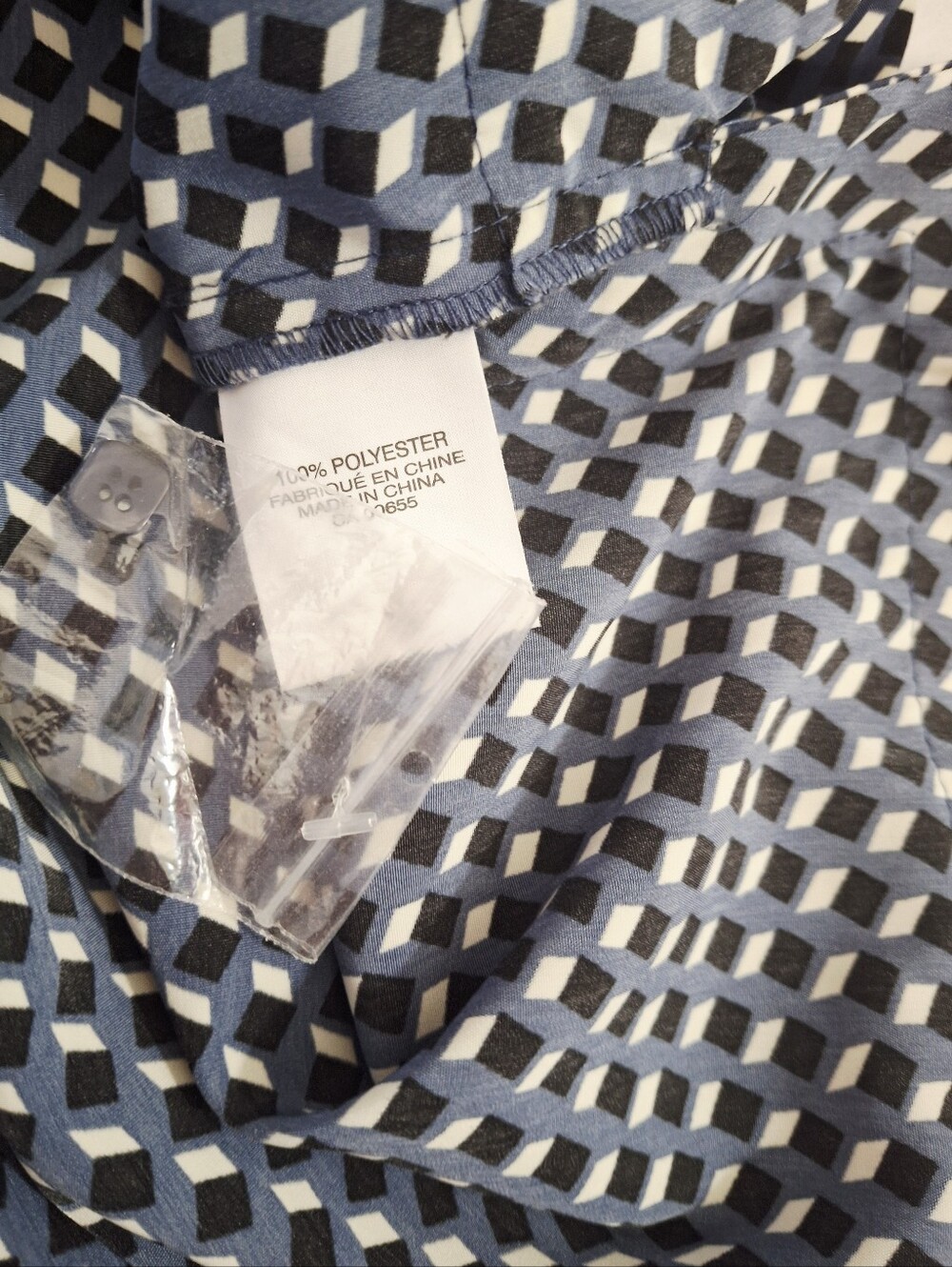 Sweet Smart Set Geometric Print  Elasticized Waist Dress. Ladies L. NWOT. - Picture 9 of 16